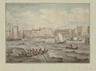 Entrance to the Harbour, watercolour by George Keate ca 1780, showing jetty along the Parade and the bridge over the future King Street | Margate History